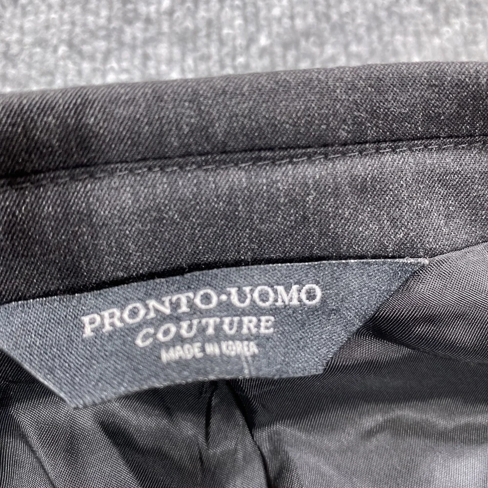 Pronto Uomo Couture Suit Jacket Mens 56 Long Gray Super 120s Wool 3 Button Lined
